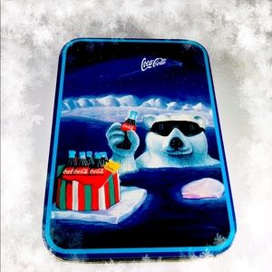 Coca Cola Polar Bear Holiday Vintage Collect Tin Rare 1996 NEW Unique Christmas